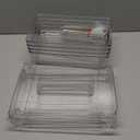 Tiawudi 12 Pack Plastic Storage Bins, Multi-Use Organizer Bins, Pantry Organizer, Clear Storage Containers for Home, Kitchen, Office, Cabinet, Shelf and Fridge Organization