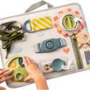 Taf Toys Snap'n Learn Board Busy Board for Toddlers 18 Months & up Montessori Sensory Activity Board Travel Toy Non-Toxic Educational Learning Toy for Boys & Girls Birthday Gift
