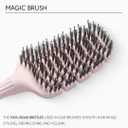 MONCHO MORENO Magic Brush - Professional Detangling Hair Brush for Dry Hair, Anti-Breakage & Anti-Frizz Brush for Fine, Thick & Curly Hair, Adds Shine (Pink) (Normal)