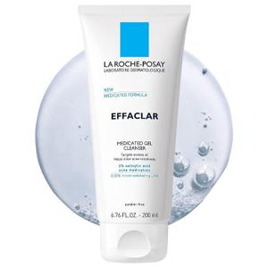 La Roche-Posay Effaclar Medicated Gel Cleanser, 2% Salicylic Acid Cleanser + LHA + Glycerin, Dermatologist Tested Foaming Acne Face Wash, Clear & Prevent Acne Breakouts, Oil Free, Targets Excess Oil (6.8 Fl Oz (Pack of 1))