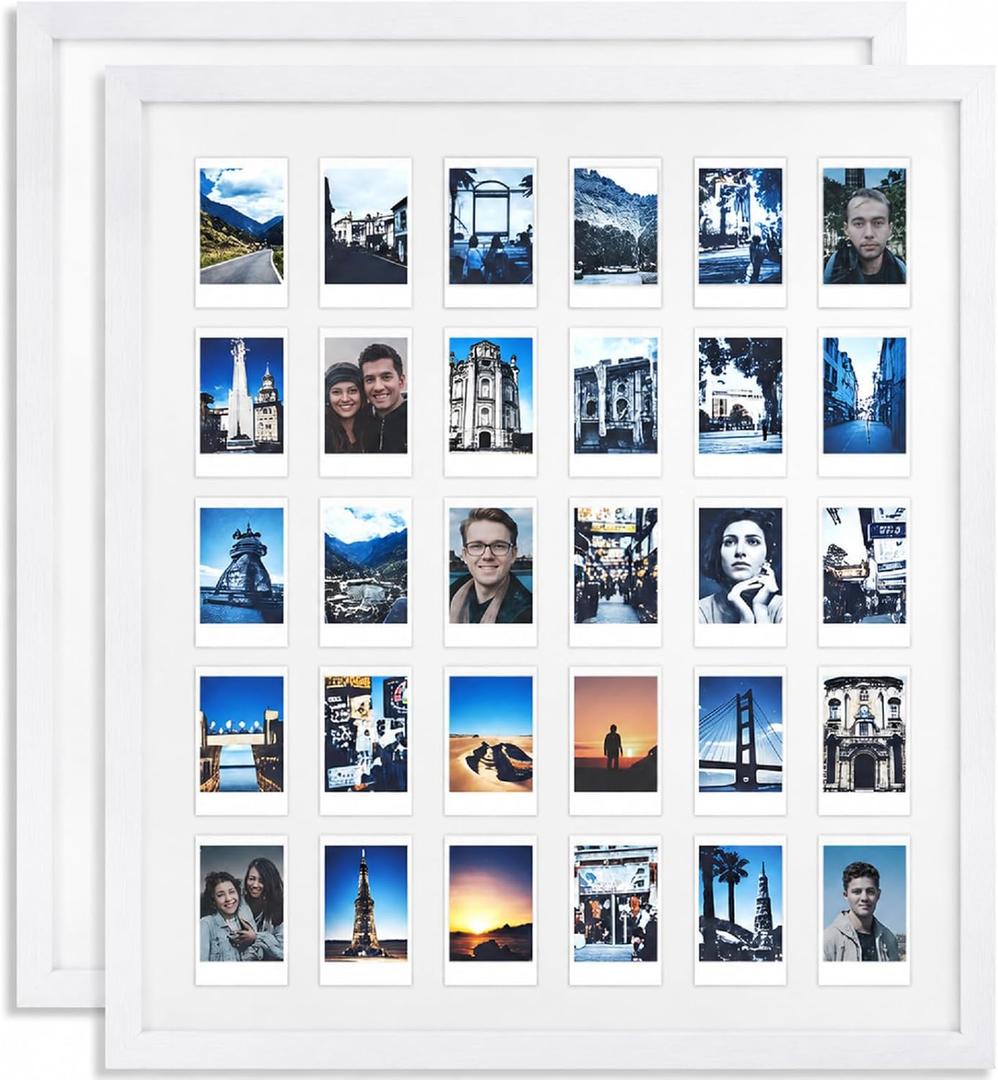 Namalu 2 Pcs 2 x 3 Multi Pictures Frame Collage Wall Decor with 30 Opening, 18.5 x 21''