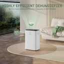 80 Pints Energy Star Dehumidifier Basement Home, Smart Silent Dehumidifier with Drain Hose, 1.32 Gal Water Tank, Intelligent Humidity Control, 24H Timer, for Large Room Bathroom Bedroom