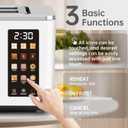 SEEDEEM Toaster 2 Slice, Touch Control Screen, Smart Stainless Toaster, 6 Shade Setting, 6 Bread Selection, Countdown, Removable Crumb Tray, 900W, Pearl White