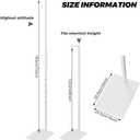 Clothing Display Stand 48-72 Inches Adjustable Metal Rack, White