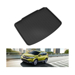 Cargo Trunk Mat for 2017-2022 Honda CR-V All Weather Trunk Liner TPE Slush Mats Black - Factory Cargo Deck Must be in The Lower Position Cargo Trunk Mat for 2017-2022 Honda CR-V All Weather Trunk Liner TPE Slush Mats Black - Factory Cargo Deck Must be in The Lower Position