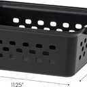 IRIS USA Plastic Storage Baskets, 12-Pack, Made in USA, Shelf Baskets Small Baskets Organizing Bins For Pantry Countertops Closet Shelves Office, Muti-Purpose, Nestable, Easy Carry, Black