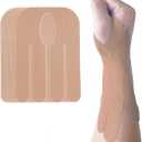 Kinesiology Tape for Wrist Precut, 12pc Waterproof & Breathable Elastic Athletic Tape Hand Sports Joint Muscle Tape Patches, Baseball, Bowling Wrist Tapes Sports Joints Muscle Support (Flesh)