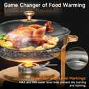 Chafing Dishes for Buffet, 4 Pack 5QT Round Stainless Steel Chafing Dish Set for Home Parties, Christmas Gatherings, Catering Events Complete Buffet Warmer Set (Rose Gold 4)