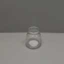 Elements Glass Milk Bottle Vase, for Use with Dried or Faux Flowers and Greenery, 4.2x4.2x4.72 Inch, Clear