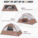 Camping Tent 2- Person, Waterproof Windproof Tent with Rainfly Easy Set up-Portable Dome Tents for Camping