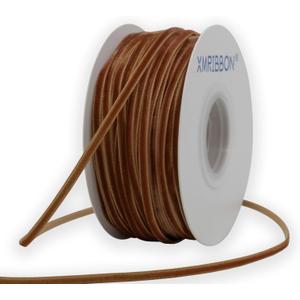 1/8 Inch Copper Velvet Ribbon Narrow Velvet Ribbon Vintage Thin Ribbon for Wedding Invitations, Gift Wrapping, and Party Favour Boxes, 50 Yards Roll
