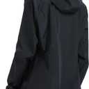 LAZAWG Rain Jackets Women Lightweight Raincoat Hooded Waterproof Windproof Rain Coat for Travel Outdoor (Black, XXL)