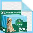 50 Count Dog Pee Pads Extra Large- 28" x 34", Super Absorbent Leak-Proof XL Puppy Pads 50 Pack Quick-Dry XLarge Disposable Pet Potty Training Pads for Dogs, Puppies, Doggie