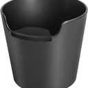 Espresso Puck Disposal Knock Box with Non-Slip Base Durable ABS Coffee Grounds Knock Out Bin Container for Espresso Machine