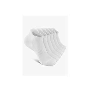 Happicomfy No Show Socks for Women & Men, NonSlip Low Cut, MoistureWicking, Invisible Athletic Cotton Socks 6 Pairs (US, Numeric, 10.5, 13, Regular, Regular, Plain White)