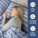 Queen Pillow Cases Set of 2 - Ultra Soft Hotel Quality Pillowcase Covers - Comfy, Cozy & Wrinkle Free - Shrinkage and Fade Resistant - Machine Washable Pillow Protectors - 2 Piece Set - Blue Stripes 3
