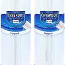 Cryspool® 04036 Filter Compatible with CX225RE, C225, Commander II 57010500, PA225-4/M4, C-4325, FC-1220, 25 Sq. Ft Spa Filter Cartridge, 2 Pack