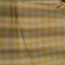 Moukeren 1 Piece Yellow Checkered Tablecloth with Ruffle Hem 60 x 90 Inches, Rectangle Farmhouse Table Cover for Kitchen, Wedding, Party, Indoor Outdoor Picnic and Daily Decor, Cotton Fabric, 9.5" x 9.5"