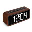 Netzu Wooden Alarm Clock, Loud Digital Plug-in Clock with 5 Volumes, 12 Ringtones, Manual DST, Snooze for Heavy Sleepers Bedroom Bedside Living Room Office Wood Decor