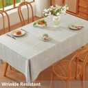 TruDelve Gray Cloth tablecloths Rectangle Table Cloths for 6 Foot Rectangle Tables Rustic Oblong Washable Tablecloth(Grey,86"x52",Rectangular)
