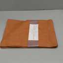 Romanstile Vinyl Placemats Set of 8-12 X 17 Inch - Heat Resistant Place Mats 100% Waterproof Oilproof Wipeable Reversible Faux Leather Table Mats for Kitchen, Dining, Party, Outdoor, Orange