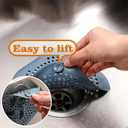 2 x 4 Pack Hair Catcher Shower Drain with Suction Cups, Square Silicone Drain Cover for Kitchen, Bathroom, Bathtub