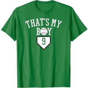 That's My Boy #9 Baseball Number 9 Jersey Baseball Dad & Mom T-Shirt, XL