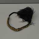 Song Qing 1920s Rhinestone Flapper Feather Headpiece Roaring 20s Great Gatsby Fascinators Accessories for Women (Hd Black)