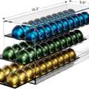 Acrylic Coffee Pod Drawer for Nespresso Vertuo Capsules, 3 Tier 60 Capacity Pods Organizer for Countertop Coffee Bar Home Office Kitchen