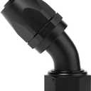 20AN AN20 45 Degree Elbow Hose End Fitting Swivel Aluminum Black