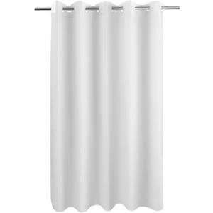 River Dream No Hook Hotel Cloth Shower Curtain Microfiber - Waterproof Soft Washable Fabric Shower Curtain or Liner with Magnets, White, Standard Size (71"W x 74"L (Pack of 1))