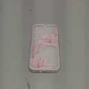 NITITOP Compatible with iPhone 12 Case Clear Cute Butterfly Lily Flower Floral Pattern for Women Girls Full Camera Lens Clear Slim Shockproof Protective Phone Cover - Pink