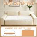 Couch Cover for Dogs Washable,Non Slip Fuzzy Durable Couch Covers for 3 Cushion Sofa Pet Friendly Sofa Cover Dog Thick Soft Slipcovers Protector Couches Mat Bed (Beige, 27.6" x 82.7"/70 x 210cm)
