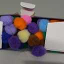 Adeweave 1 Inch 300 Pom poms Soft and Fluffy Craft Pom Pom Balls Multicolor Craft Supplies Pompoms for Arts and Crafts in a Reusable Box, Large Puff Ball Ideal for DIY and School Activities