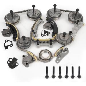 Engine Timing Chain Kit with VVT Sprocket Compatible with Buick Cadillac Chevrolet GMC Pontiac Saab Saturn Suzuki Acadia Traverse Enclave Caprice Equinox 2007-2022 Replace 9-0753SVVT