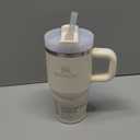 STANLEY Quencher H2.0 Tumbler with Handle and Straw 20 oz | Flowstate 3-Position Lid | Cup Holder Compatible for Travel | Insulated Stainless Steel Cup | BPA-Free | Cream 2.0