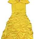 Girls Princess Belle Costume Yellow Off Shoulder Dress100