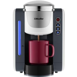 Mueller Single Serve Pod Compatible Coffee Maker Machine With 4 Brew Sizes, Rapid Brew Technology with Large Removable 48 oz Water Tank