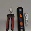 Whisper Quiet Dog Nail Grinder with 4 LED Lights, Safe & Stress-Free for Sensitive Dogs Cats of All Breeds & Sizes, 3 Grinding Bits, 3-Speed, Pet Nail Trimmers, Rechargeable Painless Grooming Kit (Black)