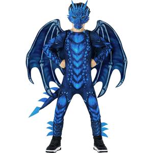 Morph Dragon Costume For Kids, Dragon Wing Costumes For Boys, Halloween Costumes Kids, Boys Halloween Costume (Large, Blue)