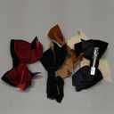 6PCS Velvet Hair Bows Hair Ribbon Clips Big Fall Alligator Clips Hair Accessories for Women Girls Toddlers Kids Baby (White, Beige, Hot pink, Brown, Coffee-colored, Dark brown)