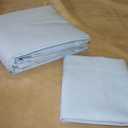 Linen Superstore 50/50 Cotton Percale Queen Waterbed Sheet Set with Free Stay Tuck Poles - Light Blue