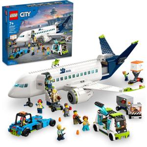 LEGO City Passenger Airplane Toy - Building Set for Boys & Girls, Ages 7+ - Educational Gift for Kids - W/Buildable Vehicle Toys & 9 Minifigures - 60367