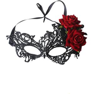 Rose Flower Lace Masquerade Mask, Masquerade Mask for Women, Women Flower Half-face Masks Cosplay Party Supply Festival