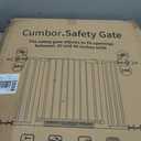 Cumbor 2 Pack 29.7-46" Baby Gate for Stairs, Mom's Choice Awards Winner-Auto Close Dog Gate for doorways, Easy Install Pressure Mounted Pet Gates indoor, Easy Walk Thru Wide Safety Gate for Dog, White