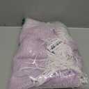 Gealaek Decorative Diamond Lattice Faux Cashmere Throw Blanket Pink Lavender Fringe Lightweight Fuzzy Soft Cozy Throws for Sofa Bed Farmhouse Throw Blanket 50" x 60"