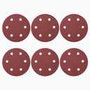 HARFINGTON 12 Pcs 9 Inch Sanding Discs, 40 Grit Hook and Loop Sandpaper, 6-Hole Aluminum Oxide Orbital Sander Sandpaper for Woodworking Automotive Metal Polishing, Red