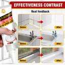 Tile Grout Repair Kit, 2 Pack White Grout Sealer for Shower, Bathroom, Tile, Kitchen, Waterproof Grout Cleaner Restore and Renew Floor, Tile Gaps, Joints, Lines