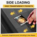 1024 Pocket Trading Card Binder Compatible with Pokemon TCG MTG Baseball Sports Cards, Trading Card Side Loading Zip Binder, Premium Leather Card Collection Storage Binders