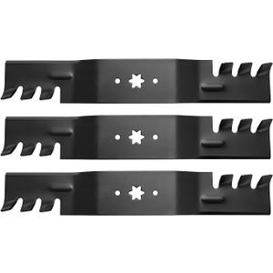 Parts Camp 54" Deck 742-0677 942-0677 Lawn Mower Mulching Blades 742-0677B 942-0677B Toothed Blade Replace Cub Cadet GT1054 GTX1054 LGT1054 RZT-L54KH for MTD ZT54 SLT-5400 Z6600 GT2300 (3 Pack)